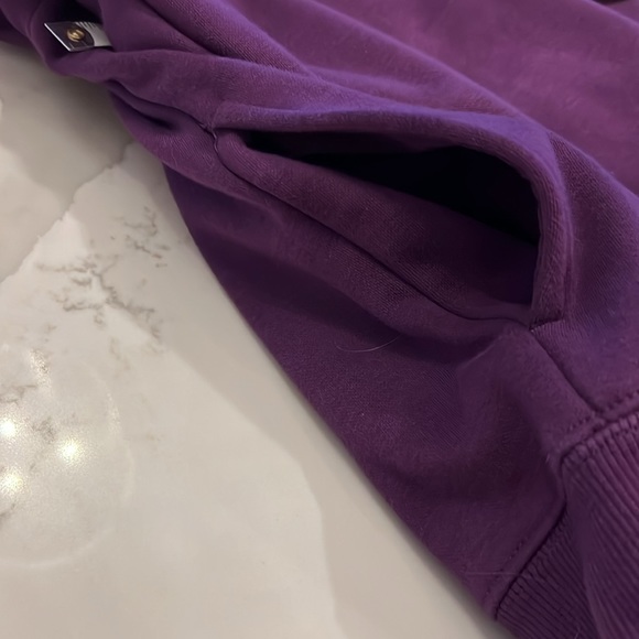 Fabletics purple 3/4 zip sweatshirt. Worn once. Size large. - Picture 4 of 6